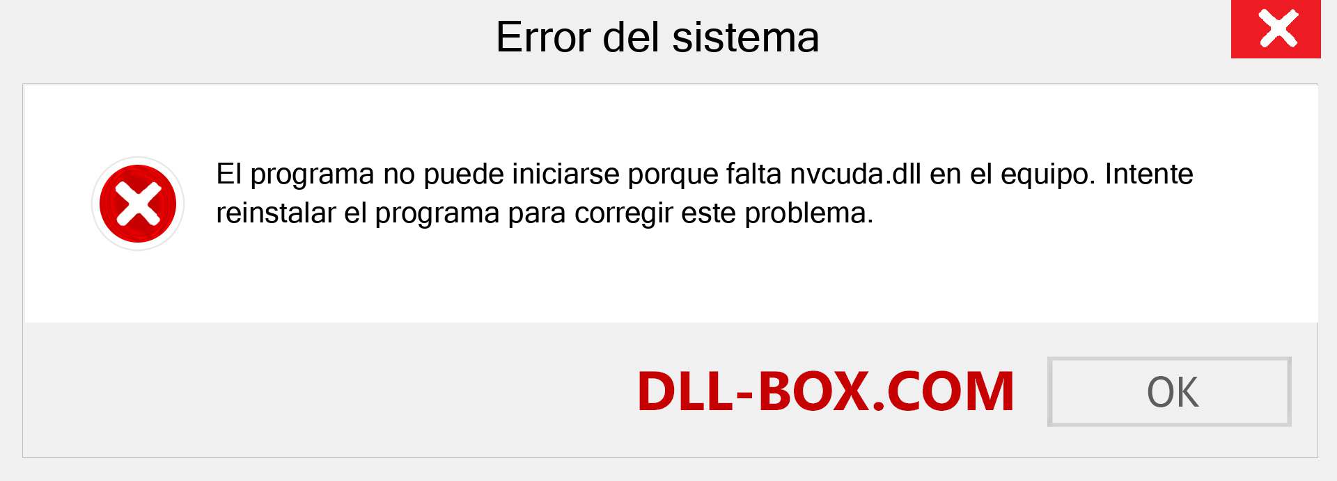 ¿Falta el archivo nvcuda.dll ?. Descargar para Windows 7, 8, 10 - Corregir nvcuda dll Missing Error en Windows, fotos, imágenes